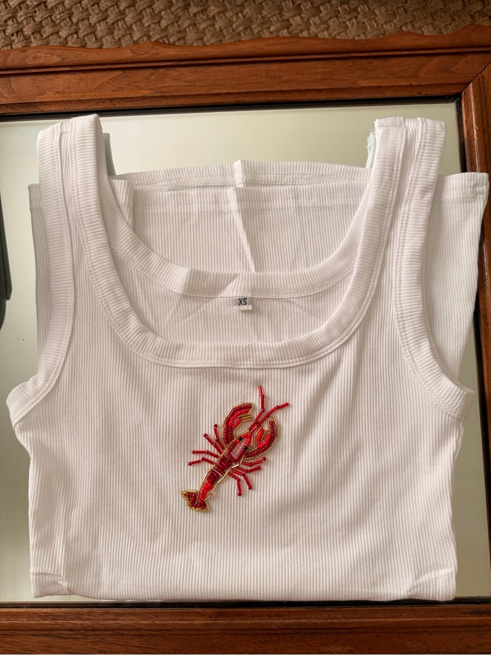 Bead Embroidered Tank Top